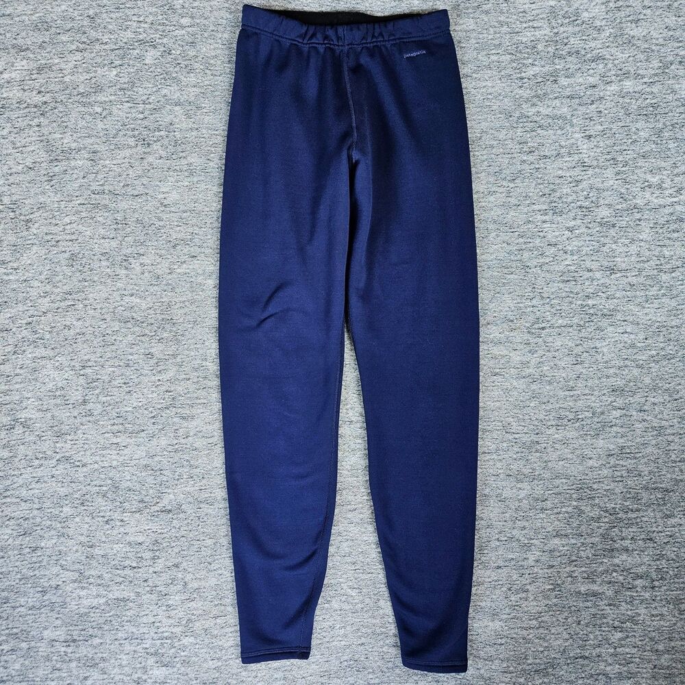 VTG PATAGONIA Women's XS Capilene Base Layer Thermal Pants Teal Ski Hike Vintage